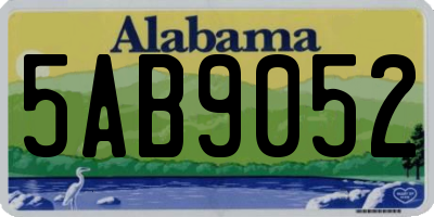 AL license plate 5AB9052