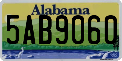 AL license plate 5AB9060