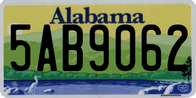 AL license plate 5AB9062