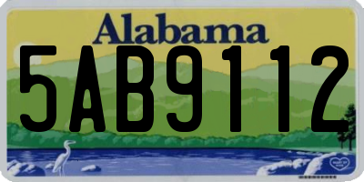 AL license plate 5AB9112