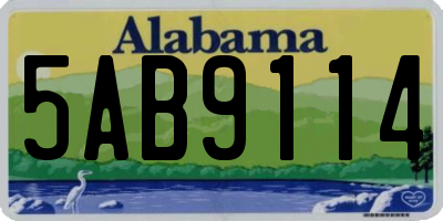 AL license plate 5AB9114