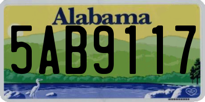 AL license plate 5AB9117