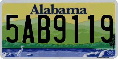 AL license plate 5AB9119
