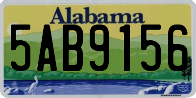 AL license plate 5AB9156