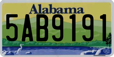 AL license plate 5AB9191