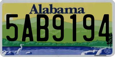 AL license plate 5AB9194