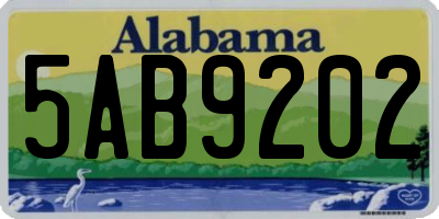 AL license plate 5AB9202