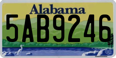 AL license plate 5AB9246