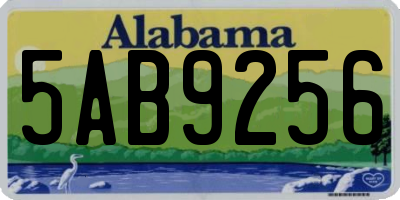 AL license plate 5AB9256