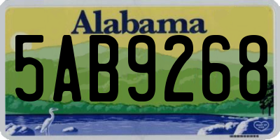 AL license plate 5AB9268
