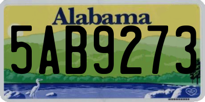 AL license plate 5AB9273