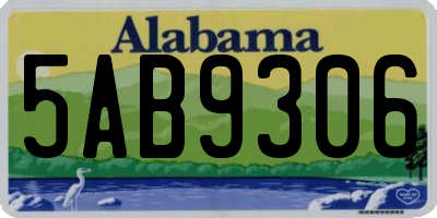 AL license plate 5AB9306