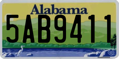 AL license plate 5AB9411