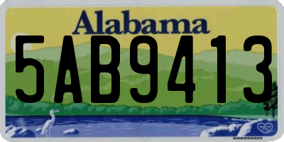 AL license plate 5AB9413
