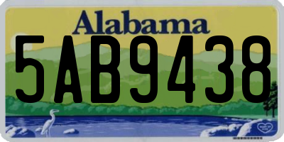 AL license plate 5AB9438