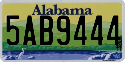 AL license plate 5AB9444