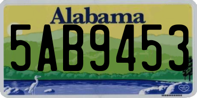 AL license plate 5AB9453