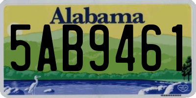 AL license plate 5AB9461