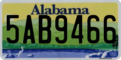 AL license plate 5AB9466