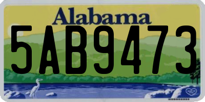 AL license plate 5AB9473