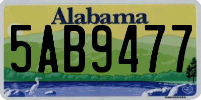 AL license plate 5AB9477