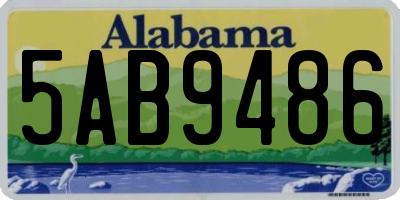 AL license plate 5AB9486