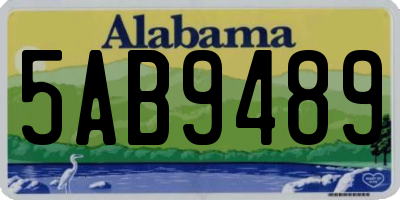 AL license plate 5AB9489