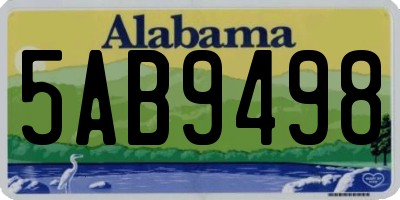 AL license plate 5AB9498