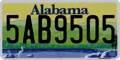 AL license plate 5AB9505