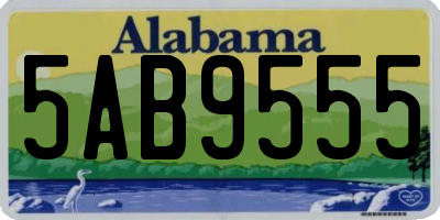 AL license plate 5AB9555