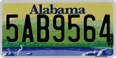 AL license plate 5AB9564