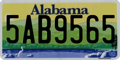 AL license plate 5AB9565