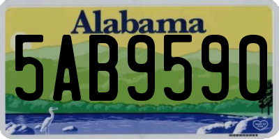 AL license plate 5AB9590