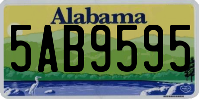AL license plate 5AB9595