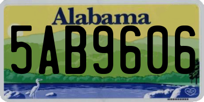 AL license plate 5AB9606