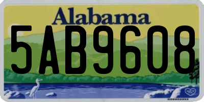 AL license plate 5AB9608