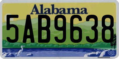 AL license plate 5AB9638