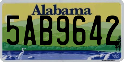 AL license plate 5AB9642
