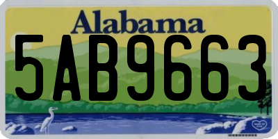 AL license plate 5AB9663