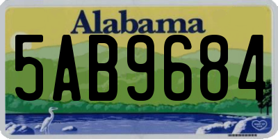 AL license plate 5AB9684