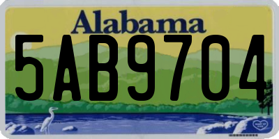 AL license plate 5AB9704