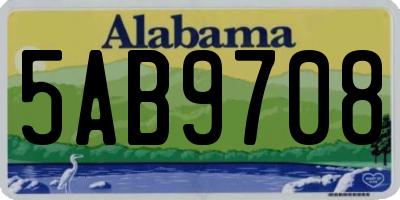 AL license plate 5AB9708