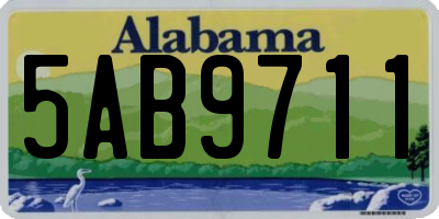AL license plate 5AB9711