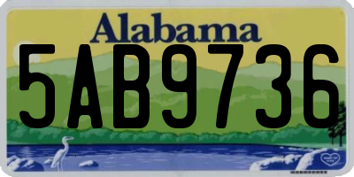 AL license plate 5AB9736