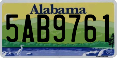 AL license plate 5AB9761