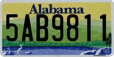 AL license plate 5AB9811