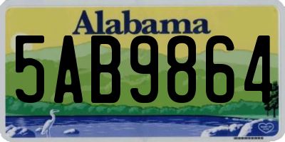 AL license plate 5AB9864