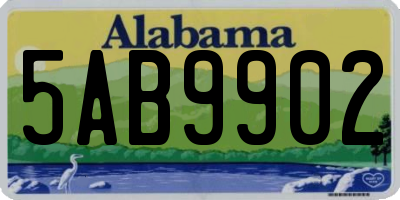 AL license plate 5AB9902