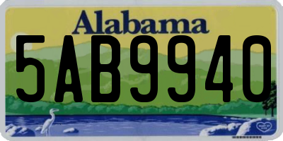 AL license plate 5AB9940