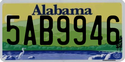 AL license plate 5AB9946